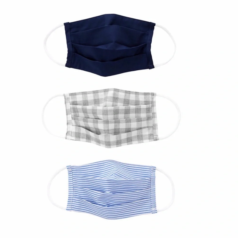 CARTER’S SOLID/STRIPES WASHABLE CLOTH FACE MASKS - ONE SIZE (NEW WITH TAGS) A14